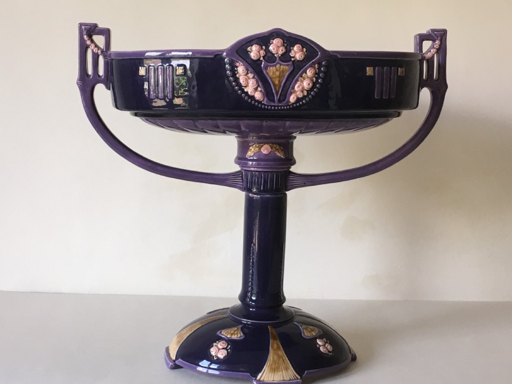 eichwald secessionist pottery centrepiece