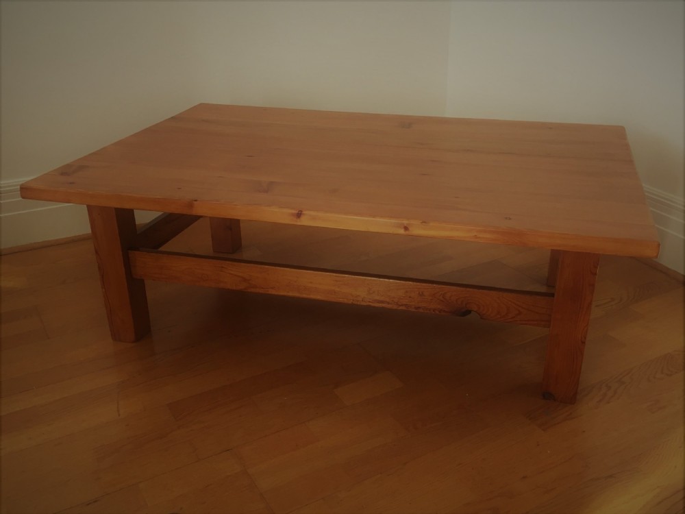 reclaimed solid pine coffee table