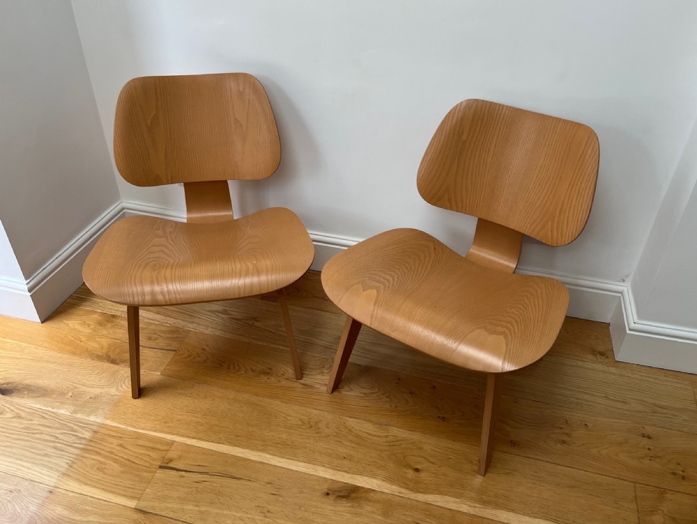 pair of eames chairs for vitra