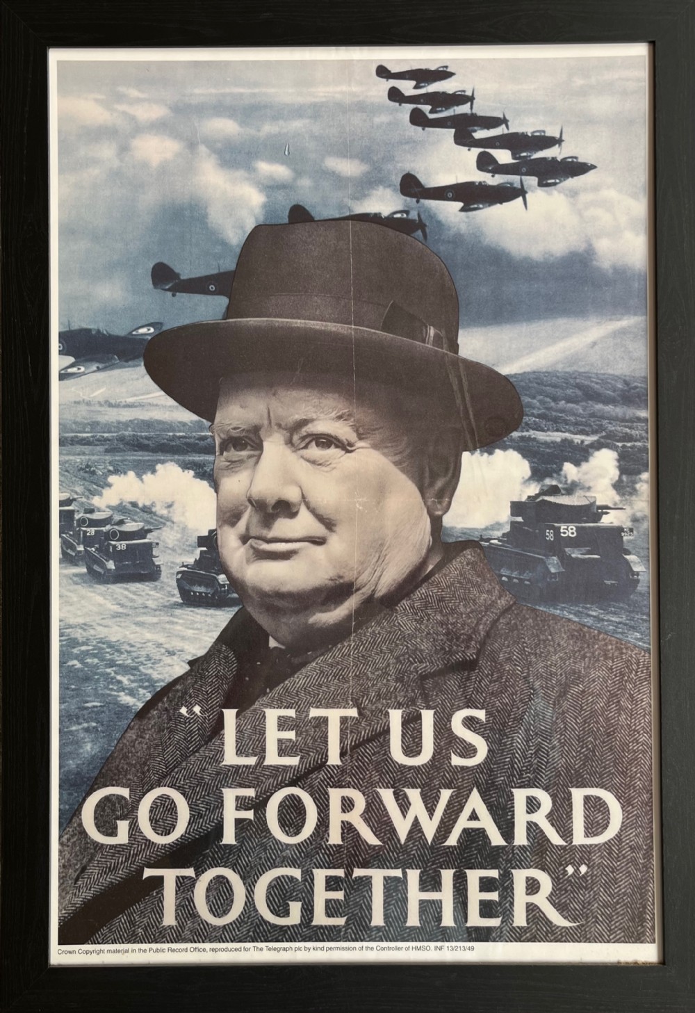 seven framed wwii propaganda posters